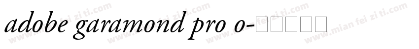 adobe garamond pro o字体转换